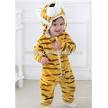 2018 popular tigre bonito animal pano, bebê Macio Flanela Romper Animal Onesie Pijamas Outfits Terno, desgaste do sono